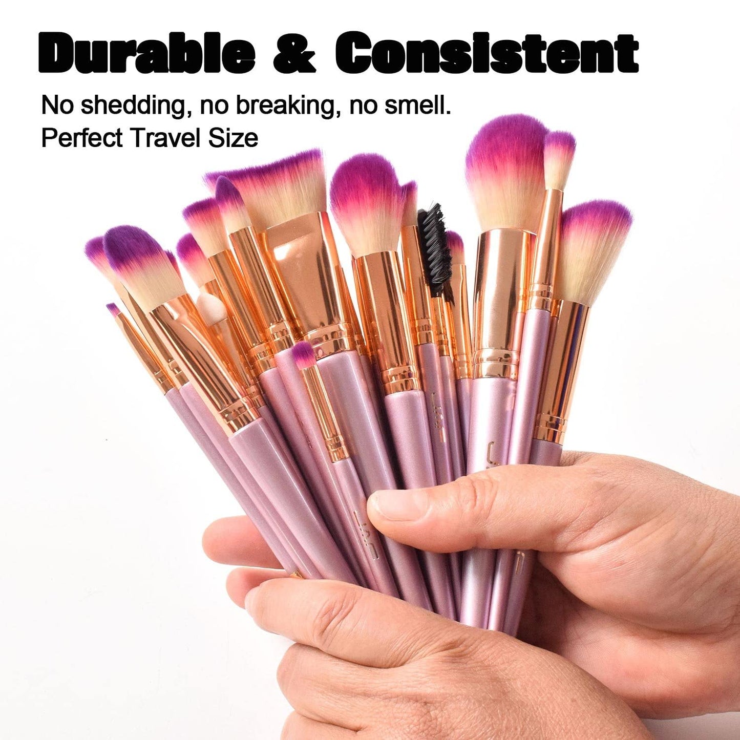 Ultimate 26-Piece Vegan Makeup Brush Set - Professional Synthetic Tools for Flawless Application