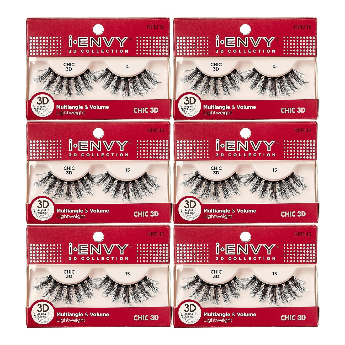 I-Envy 3D Glam Collection Multi-Angle & Volume (6 PACK, KPEI06)