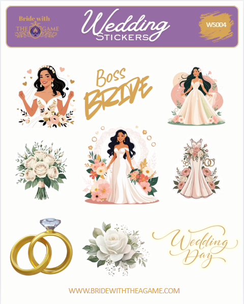 Amor y Elegancia Wedding Sticker Sheet WS004