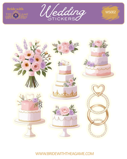 Let Them Eat Cake! Wedding Sticker Sheet WS002