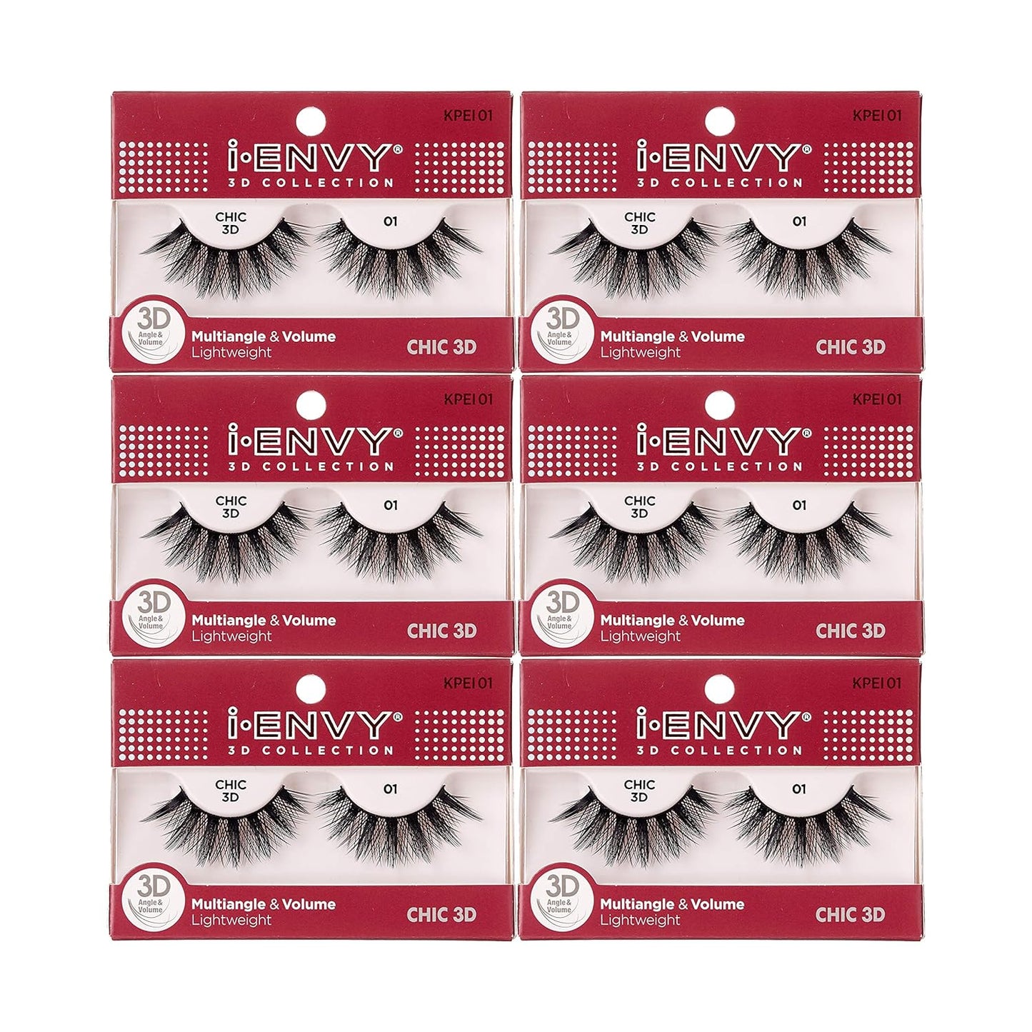 I-Envy 3D Glam Collection Multi-Angle & Volume (6 PACK, KPEI06)