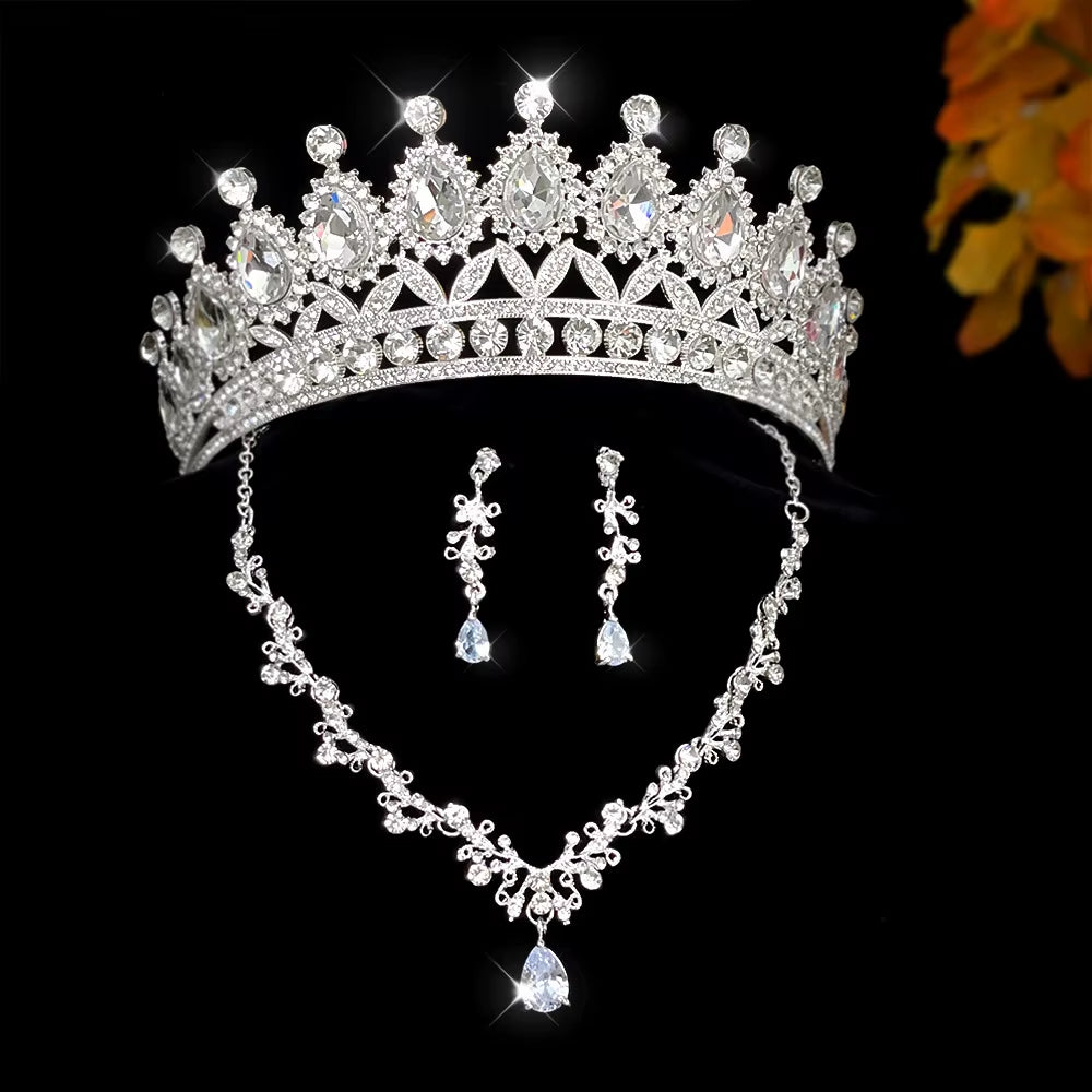 Elegant, High-End and Atmospheric Bridal Set, Headwear, Wedding Accessories, Birthday Crown and Women'S Hair Accessories