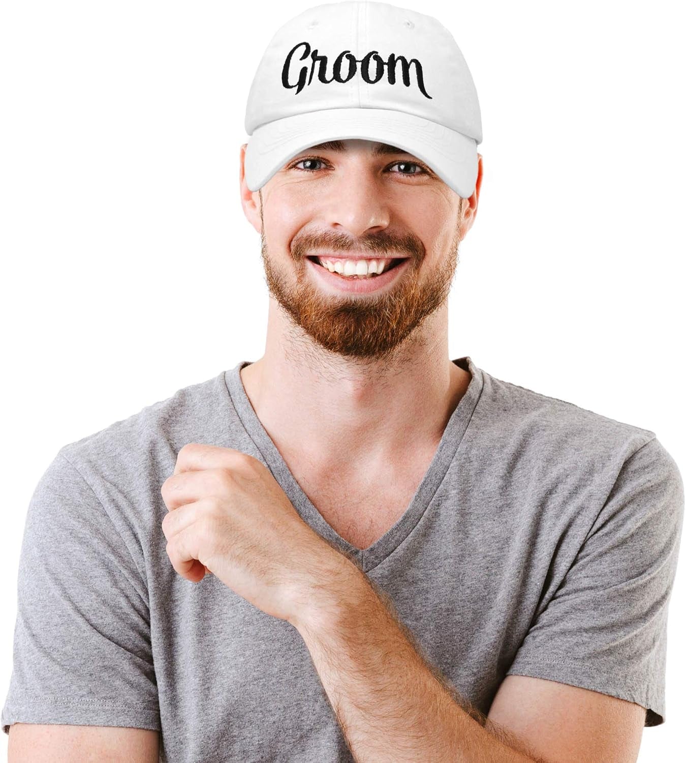 Bride Groom Dad Hats Baseball Caps Newlywed Wedding Party Gift in White