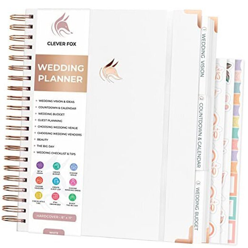 Wedding Planner – Wedding Book & Organizer for the Bride – 10″ X 11″ White