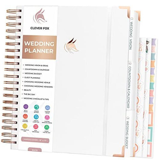 Wedding Planner – Wedding Book & Organizer for the Bride – 10″ X 11″ White