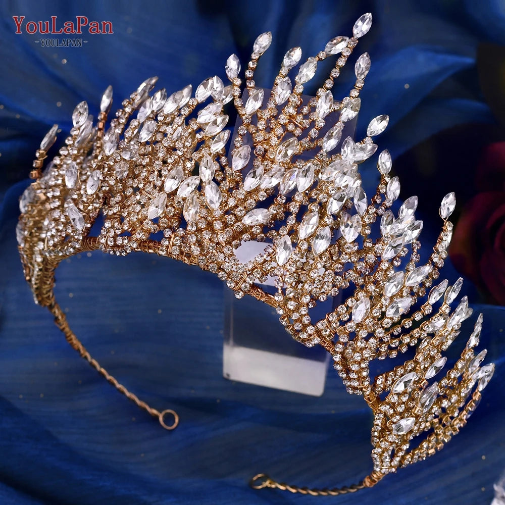 Wedding Tiara Rhinestone Headband Bridal Crown Woman Hair Ornaments Wedding Hair Accessories Brides Headdress HP374