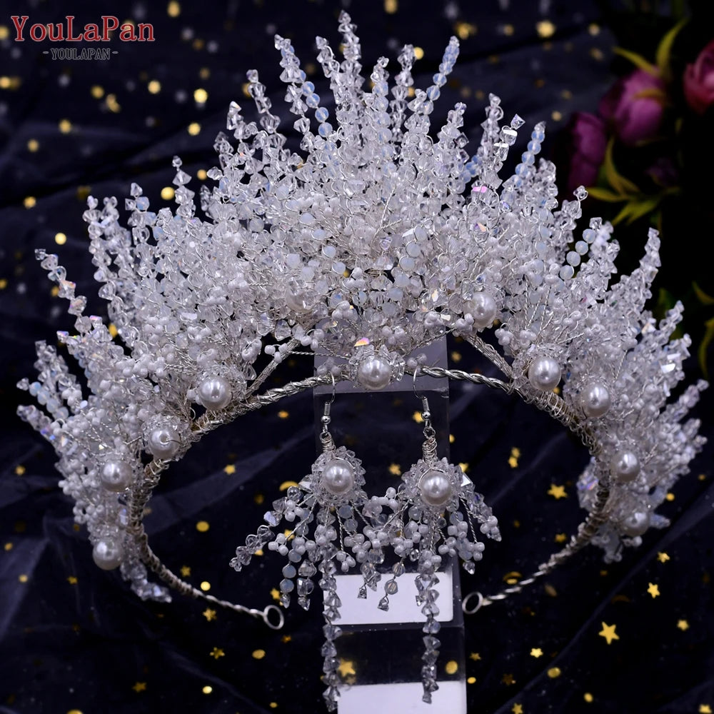 Wedding Tiara Rhinestone Headband Bridal Crown Woman Hair Ornaments Wedding Hair Accessories Brides Headdress HP374