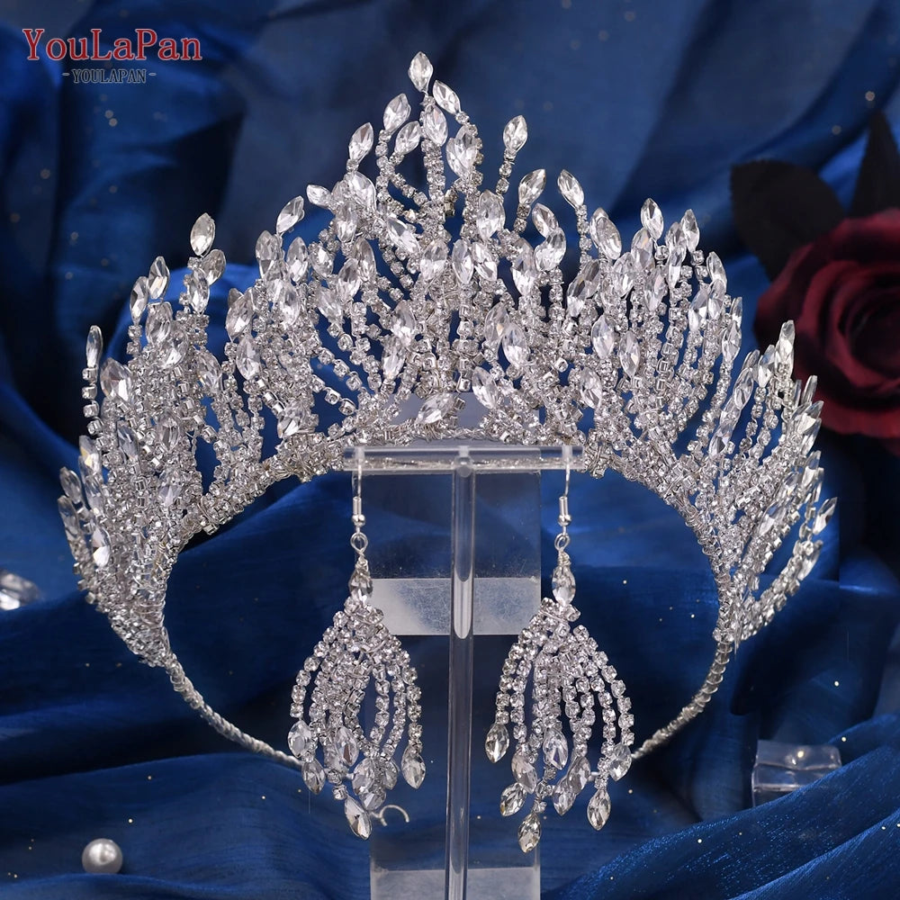 Wedding Tiara Rhinestone Headband Bridal Crown Woman Hair Ornaments Wedding Hair Accessories Brides Headdress HP374