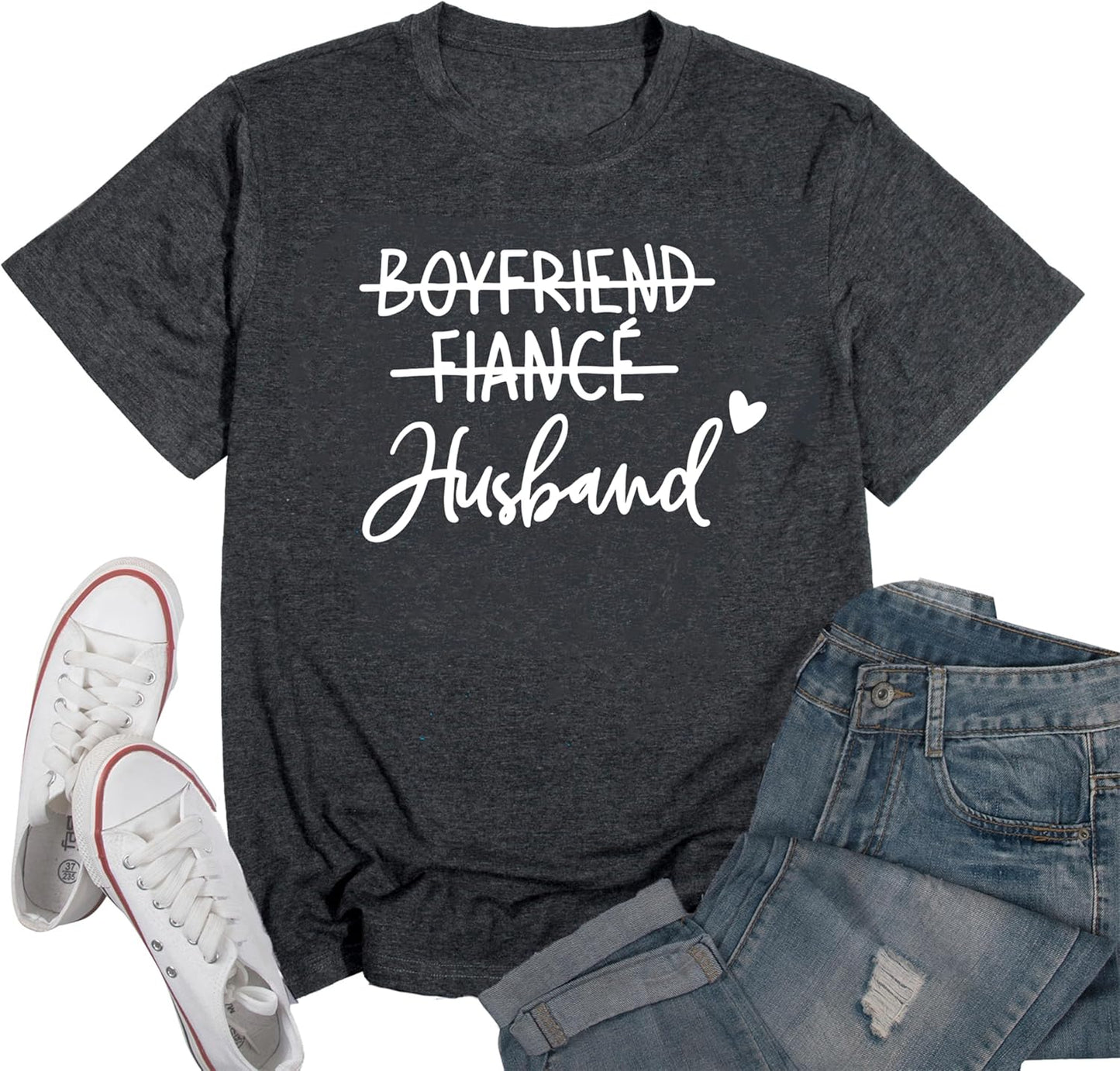 Girlfriend Fiancee Wife Shirt Women Bride Honeymoon Vacation Tees Valentine Gift