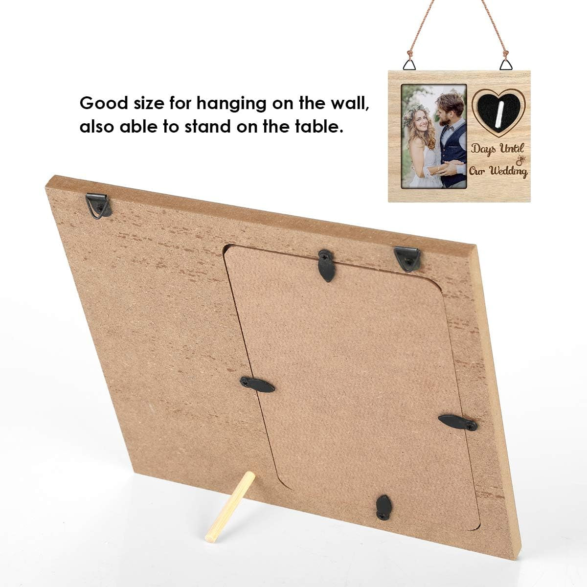 Wedding Countdown Photo Frame Personalized Countdown Calendar Engagement Gift Bridal Shower Gift for 6X4Inch Photo