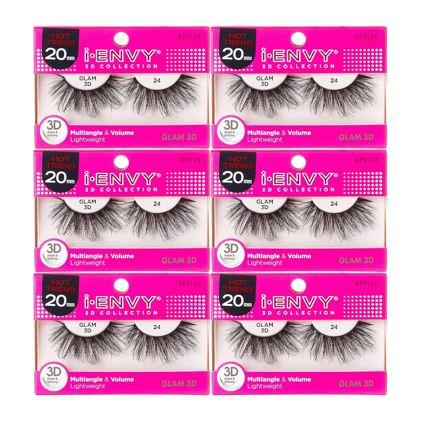 I-Envy 3D Glam Collection Multi-Angle & Volume (6 PACK, KPEI06)