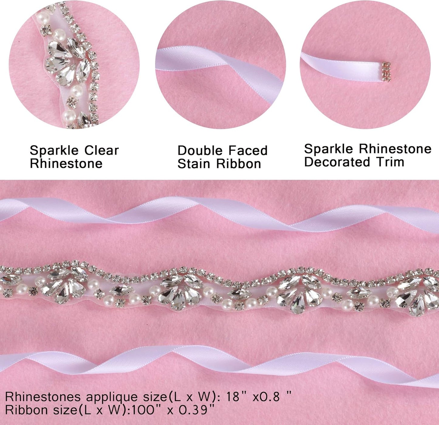 Handmade Rhinestone Wedding Belt Crystal Bridal Belt and Sashes for for Bridal Bridesmaid Gowns