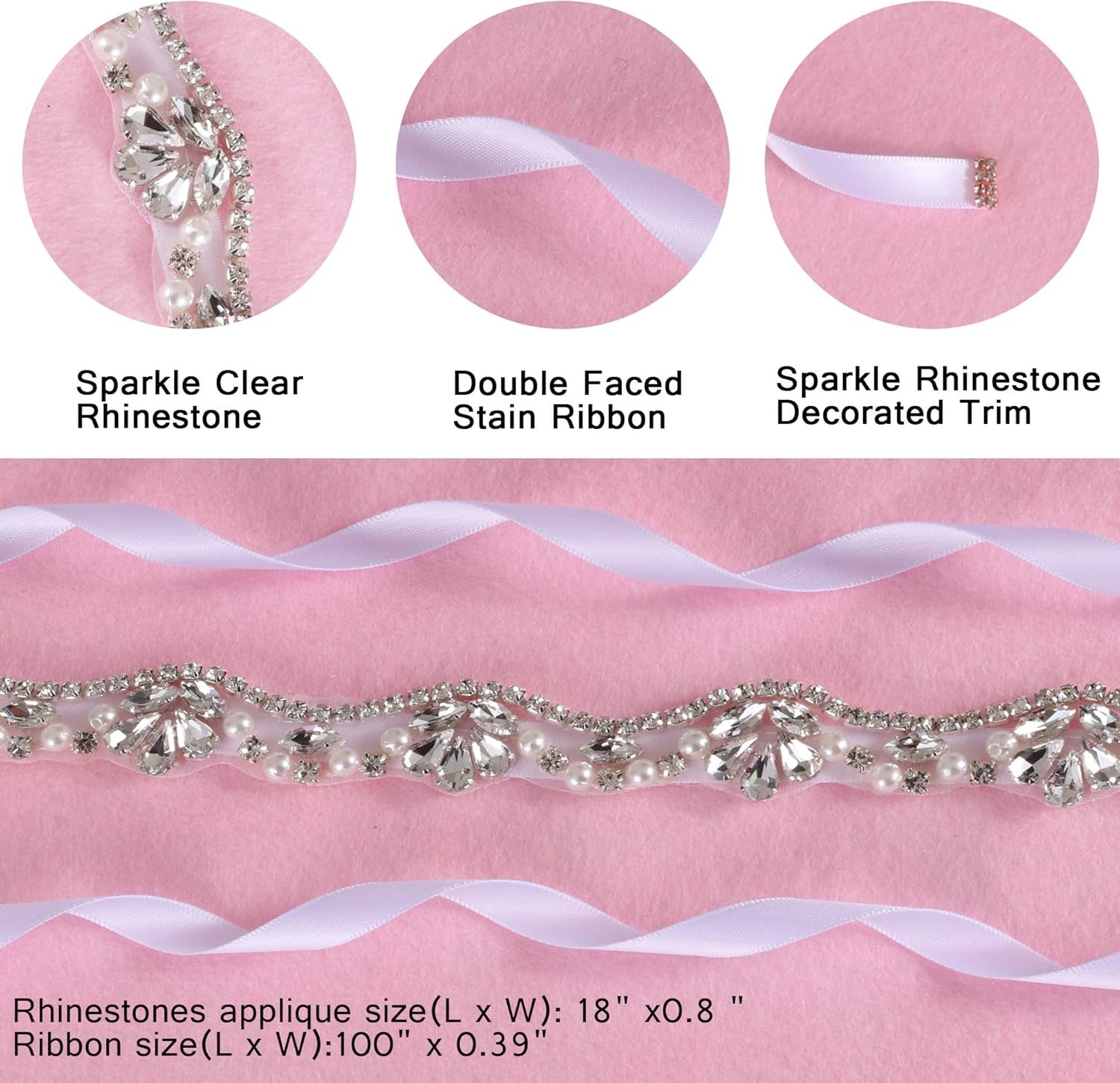 Handmade Rhinestone Wedding Belt Crystal Bridal Belt and Sashes for for Bridal Bridesmaid Gowns