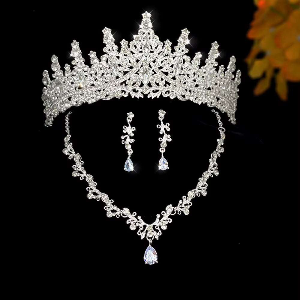 Elegant, High-End and Atmospheric Bridal Set, Headwear, Wedding Accessories, Birthday Crown and Women'S Hair Accessories
