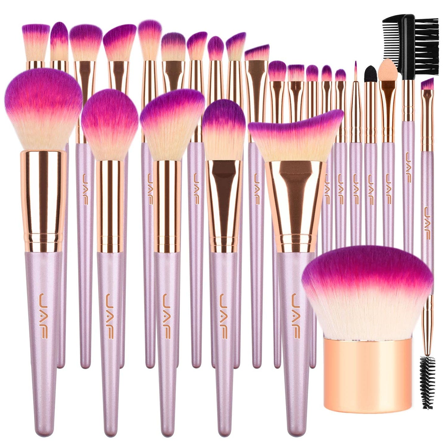 Ultimate 26-Piece Vegan Makeup Brush Set - Professional Synthetic Tools for Flawless Application