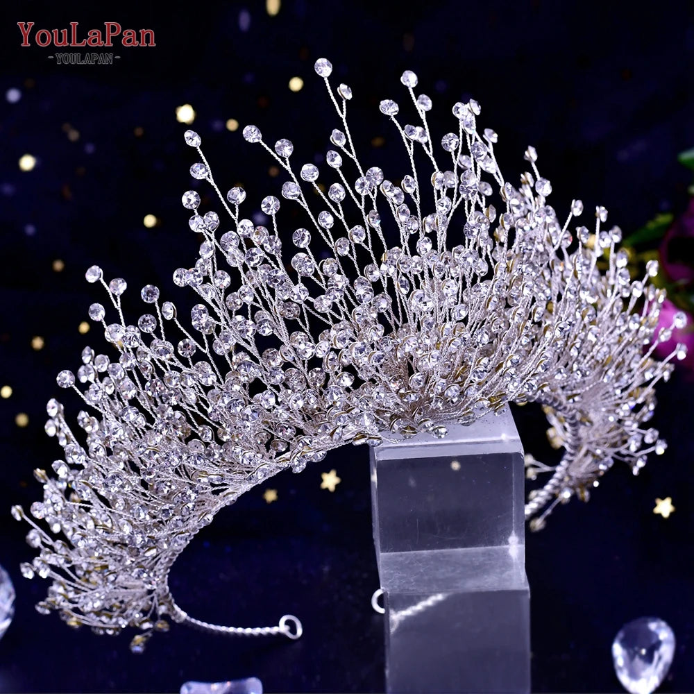 HP193 Bride Crown Bridal Tiara Wedding Hair Crown Bride Crown Bridal Wedding Hair Jewelry Princess Diadem Accessories