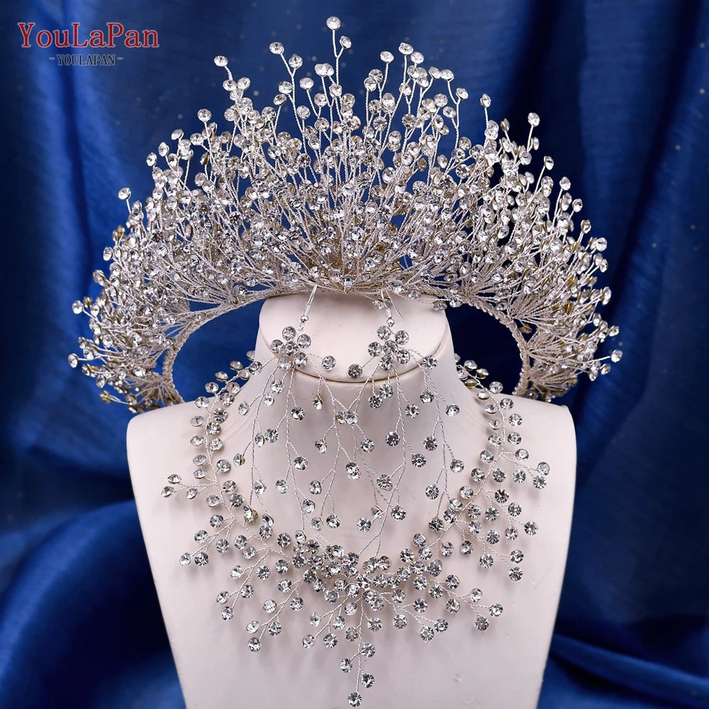 HP193 Bride Crown Bridal Tiara Wedding Hair Crown Bride Crown Bridal Wedding Hair Jewelry Princess Diadem Accessories