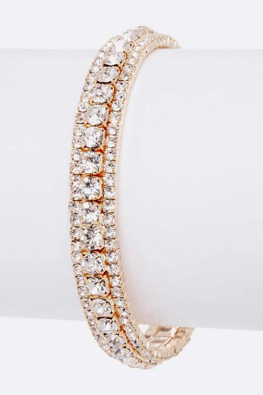 Rhinestone Bridal Cuff Bracelet