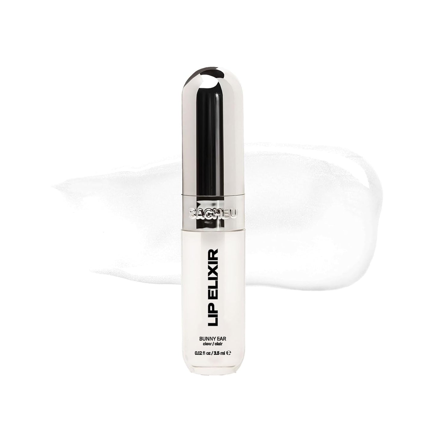 Lip Elixir Nourishing and Hydrating Lipgloss — Moisturizing Plumping Lip Gloss Enriched with Collagen, Non-Sticky Lip Color Smooth High-Shine Finish, Vegan & Cruelty-Free, Bunny Tongue (Pink)