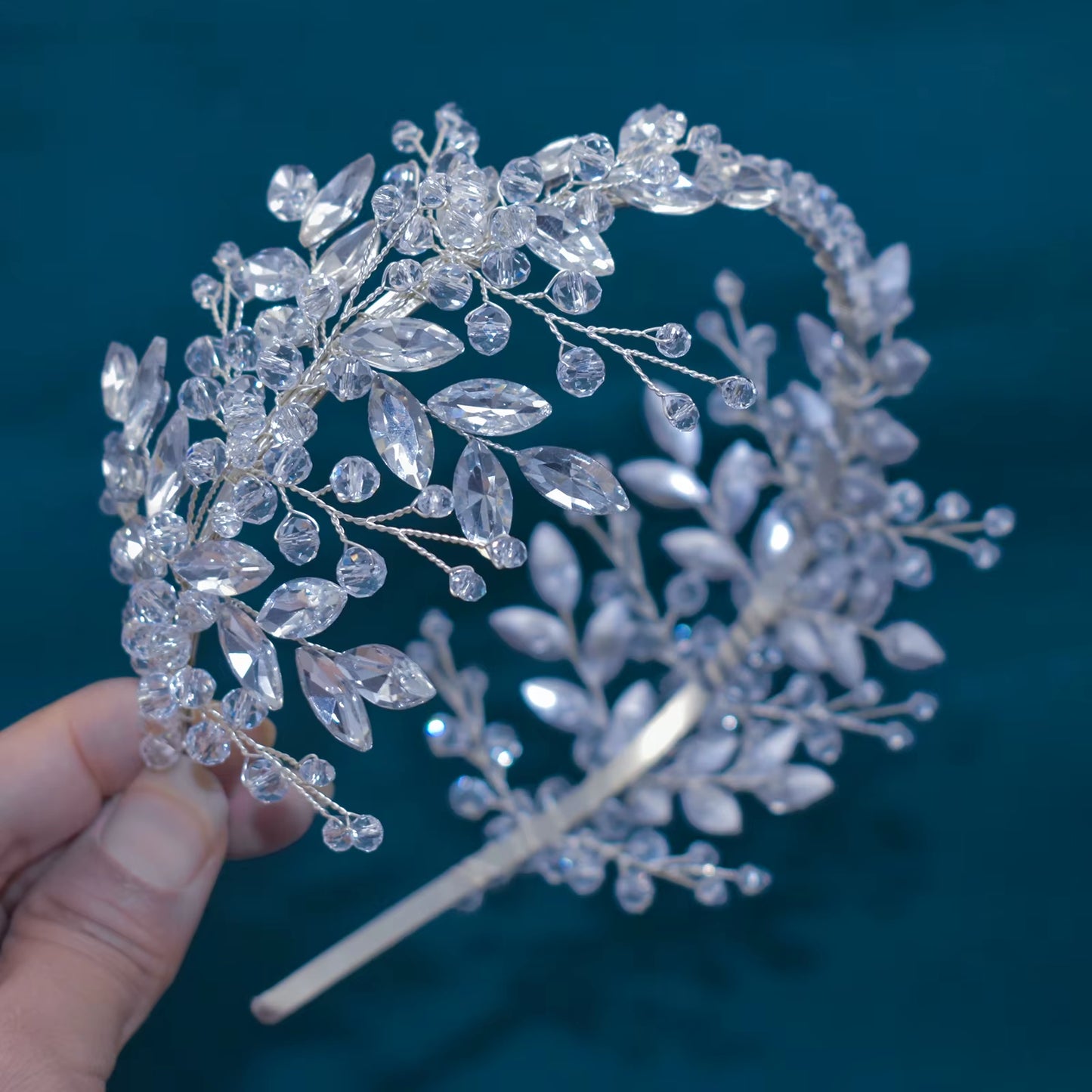 A315 Crystal Bridal Headdress Design Headpiece for Women Tiaras Wedding Headbands Pageant Prom Wedding Hair Jewelry Queen Crown