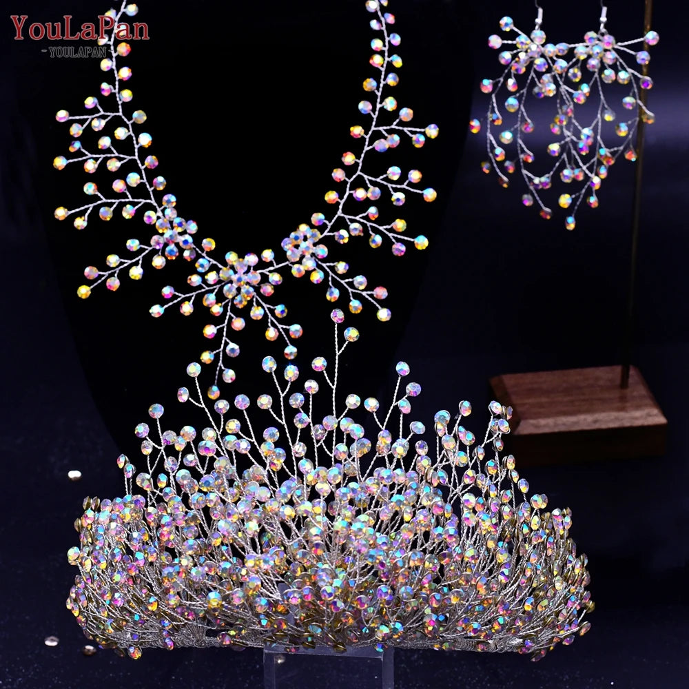 HP193 Bride Crown Bridal Tiara Wedding Hair Crown Bride Crown Bridal Wedding Hair Jewelry Princess Diadem Accessories