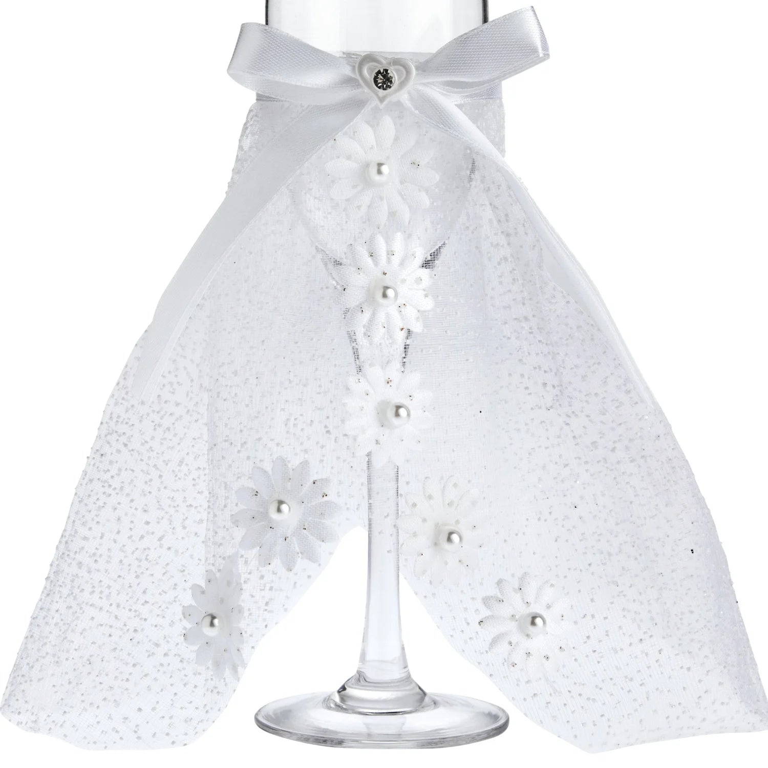 Set of 2 Wedding Champagne Glasses for Bride and Groom Toast, Wedding Decorations, Engagement, Bridal Shower Gifts