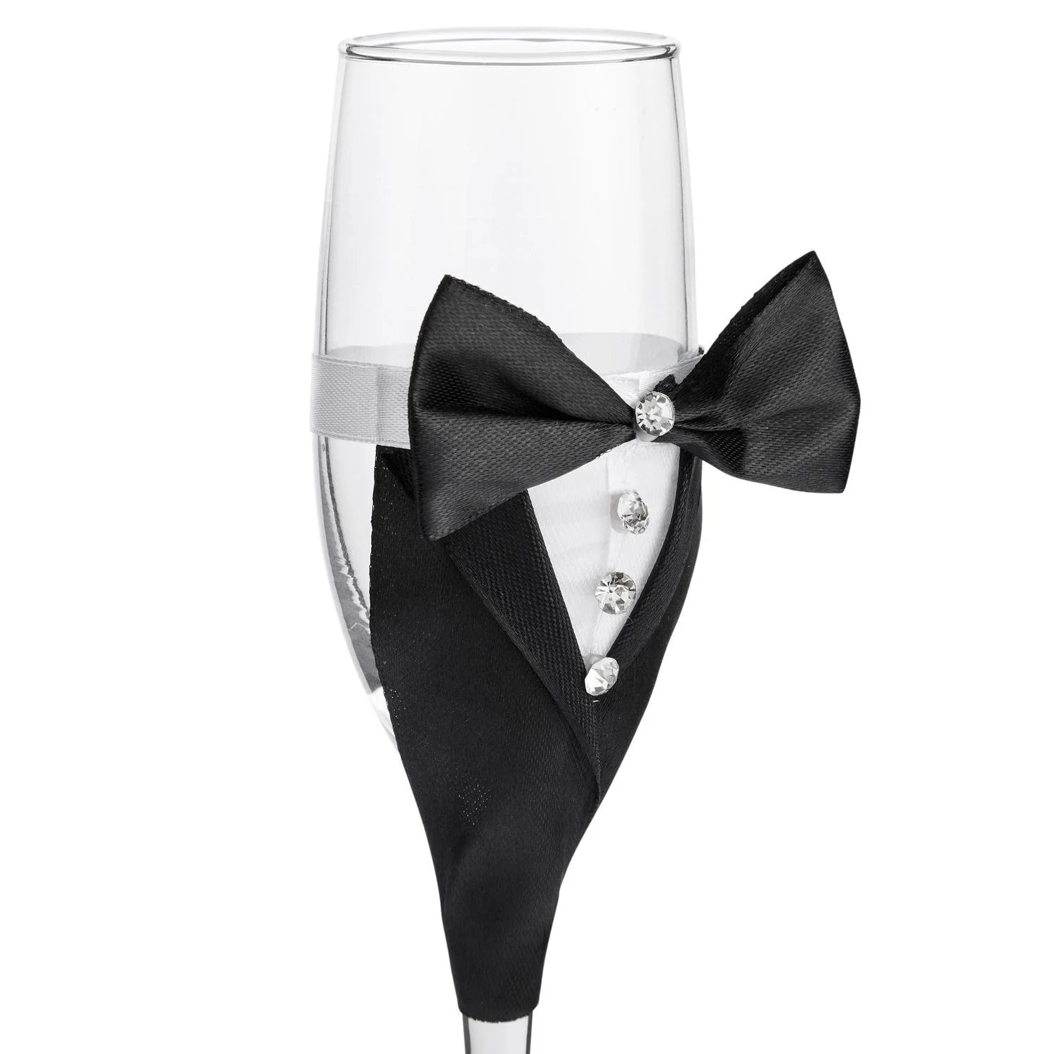 Set of 2 Wedding Champagne Glasses for Bride and Groom Toast, Wedding Decorations, Engagement, Bridal Shower Gifts