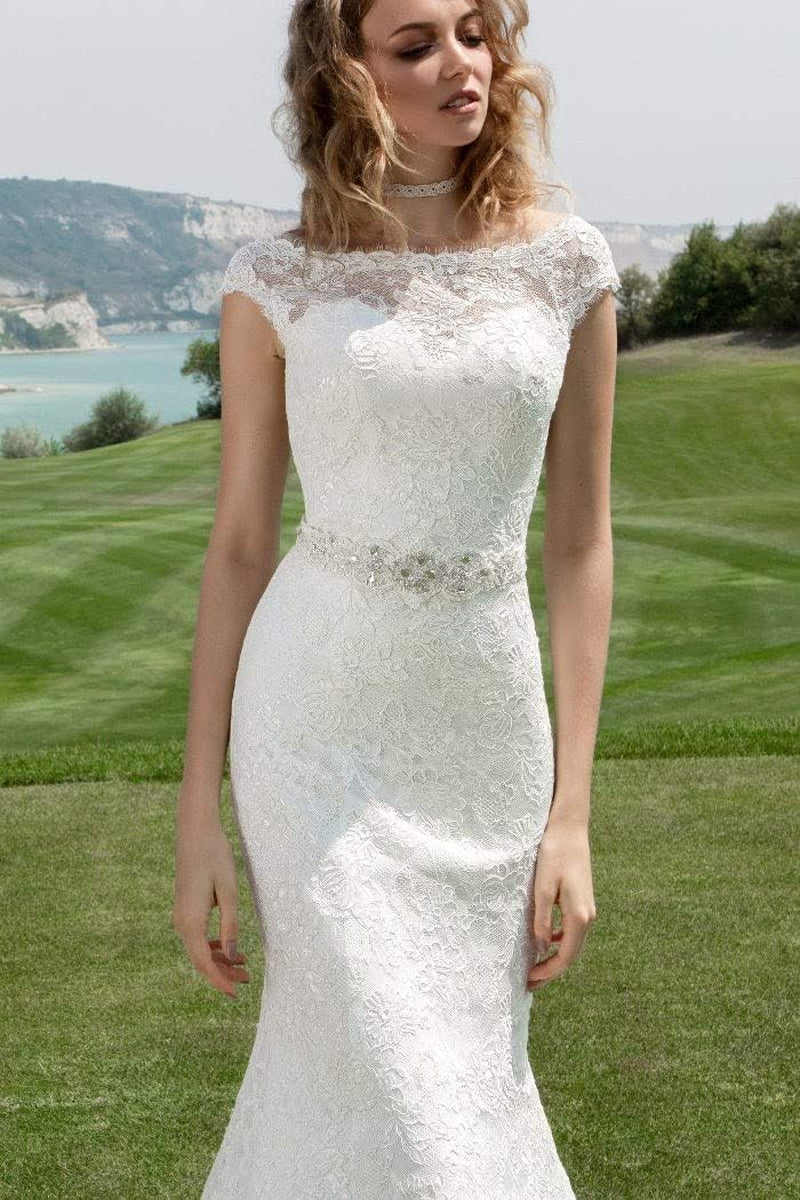 Beach Wedding Dresses for Bride 2025 Long Sleeve Lace Boho Bridal Gowns for Women WDW001