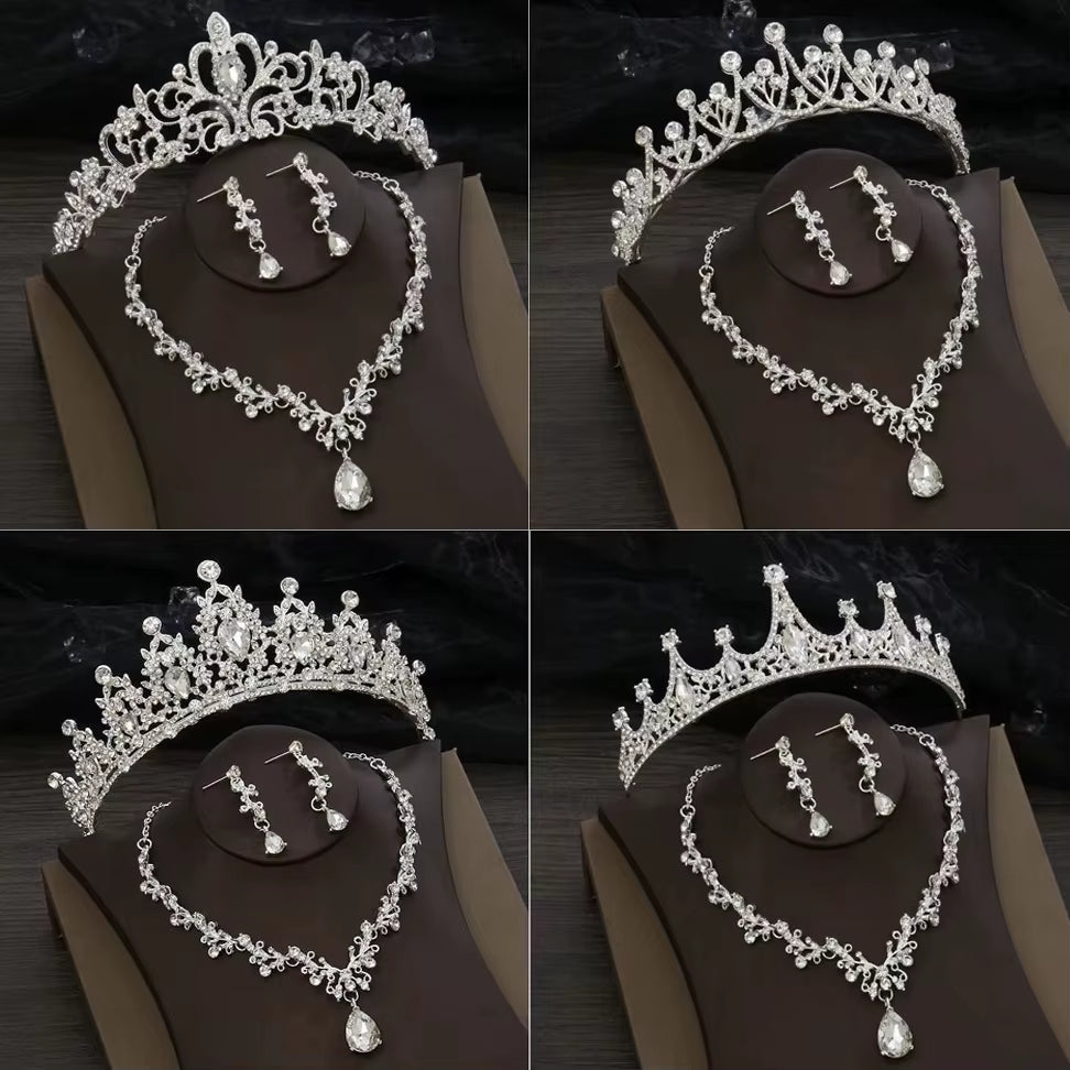 Elegant, High-End and Atmospheric Bridal Set, Headwear, Wedding Accessories, Birthday Crown and Women'S Hair Accessories