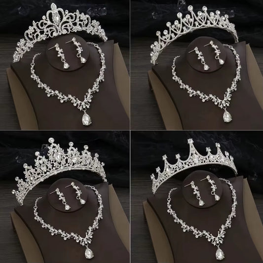 Elegant, High-End and Atmospheric Bridal Set, Headwear, Wedding Accessories, Birthday Crown and Women'S Hair Accessories