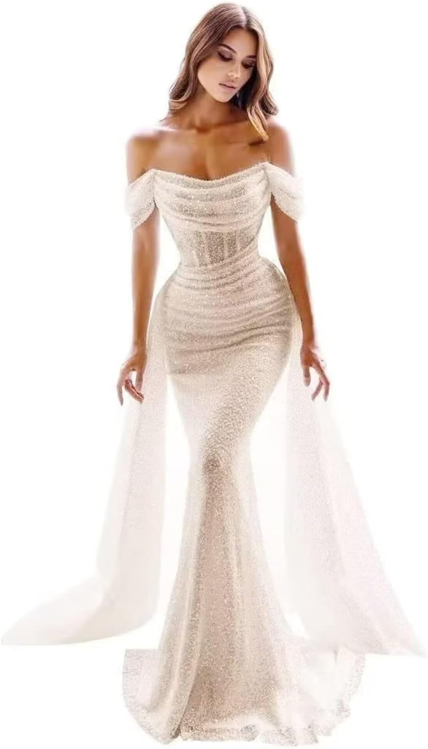 Long Sleeves Wedding Dresses for Bride 2025 Boho Beach A-Line Appliques Lace Bridal Ball Gowns with Train