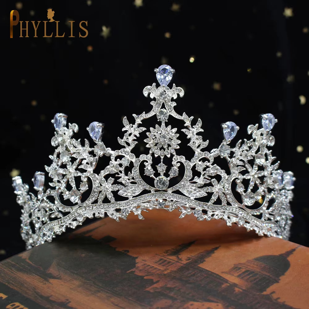 A195 Luxury Wedding Crown for Bride Tiaras Rhinestone Hair Jewelry Gifts Crystal Hair Accessories Women Headband Bridal Headwear