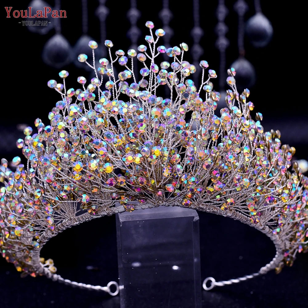 Wedding Tiara Rhinestone Headband Bridal Crown Woman Hair Ornaments Wedding Hair Accessories Brides Headdress HP374