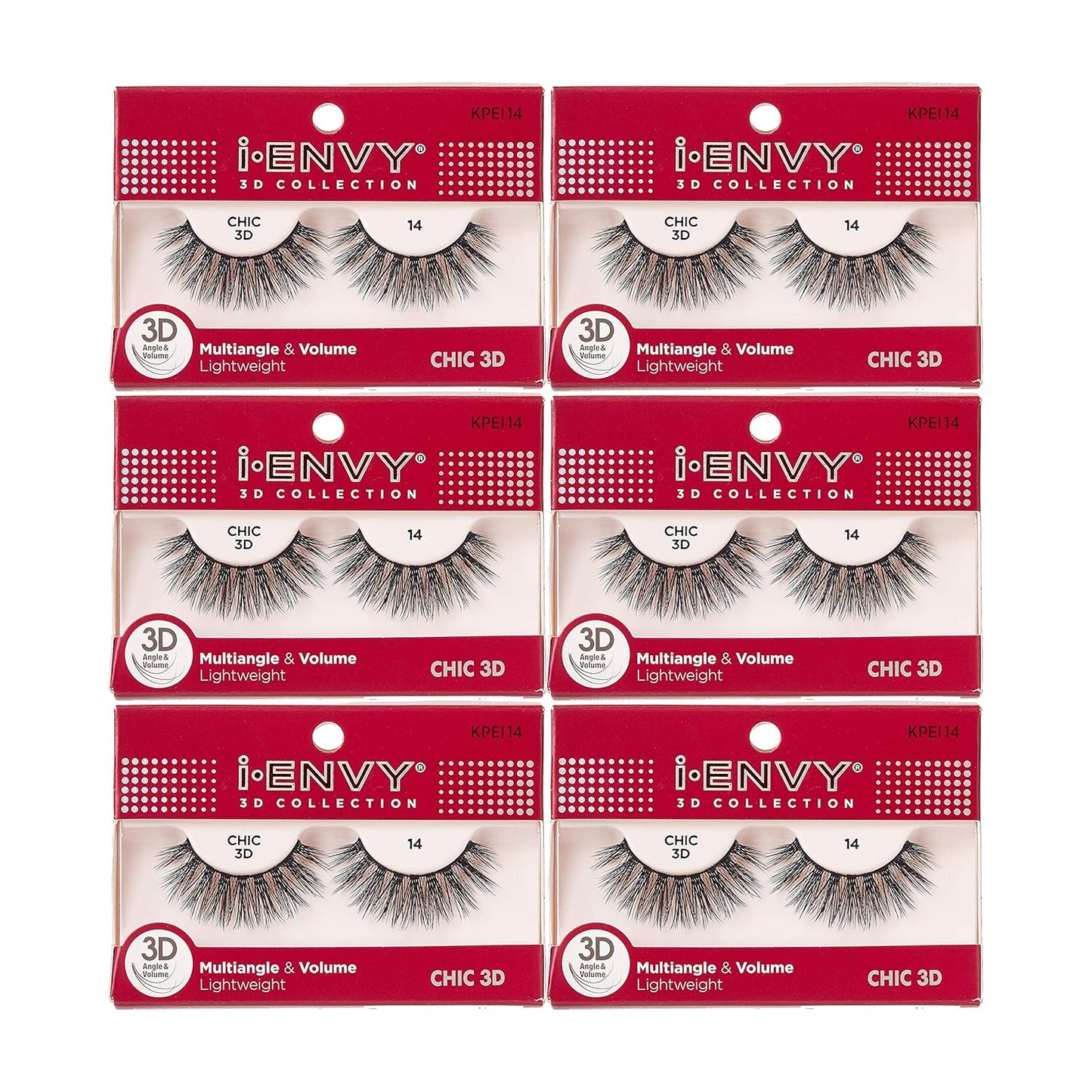 I-Envy 3D Glam Collection Multi-Angle & Volume (6 PACK, KPEI06)