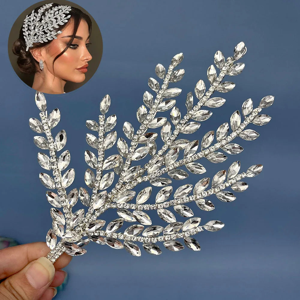 DZ061 Fashion Bride Headpiece Zircon Wedding Comb with Cubic Luxury Barrettes Hairband Wedding Hair Accessories Bridal Crowns