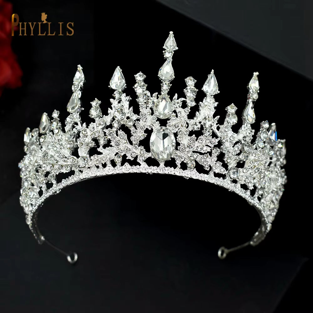 A67 Luxury Zircon Crown Bride Headwear Crystal Women Tiaras Rhinestone Wedding Headpiece Birthday Headband Pageant Hair Jewelry